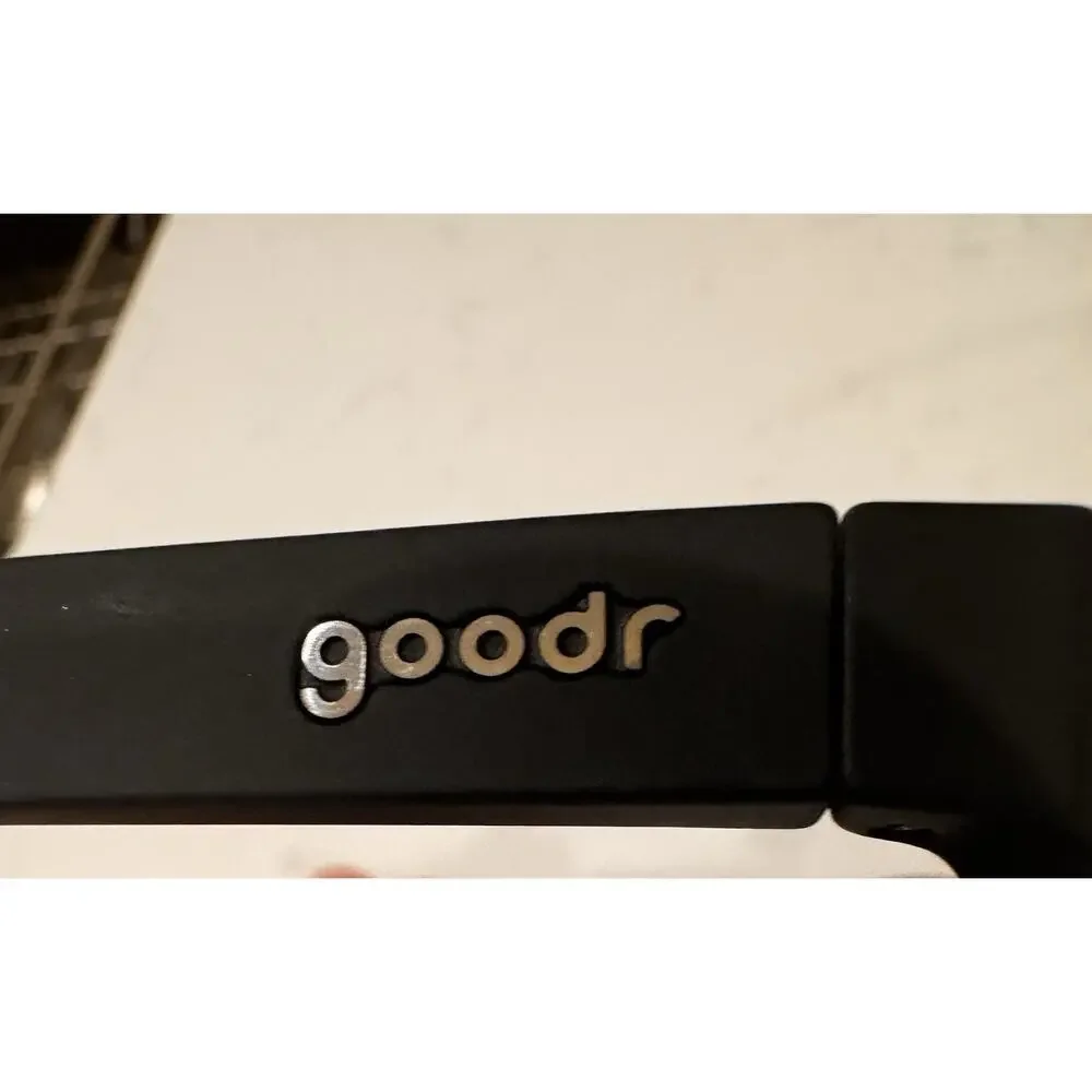 goodr Adult Plastic Aviator That New Asphalt Smell Sunglass - Black